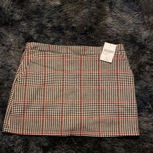 Plaid mini skirt